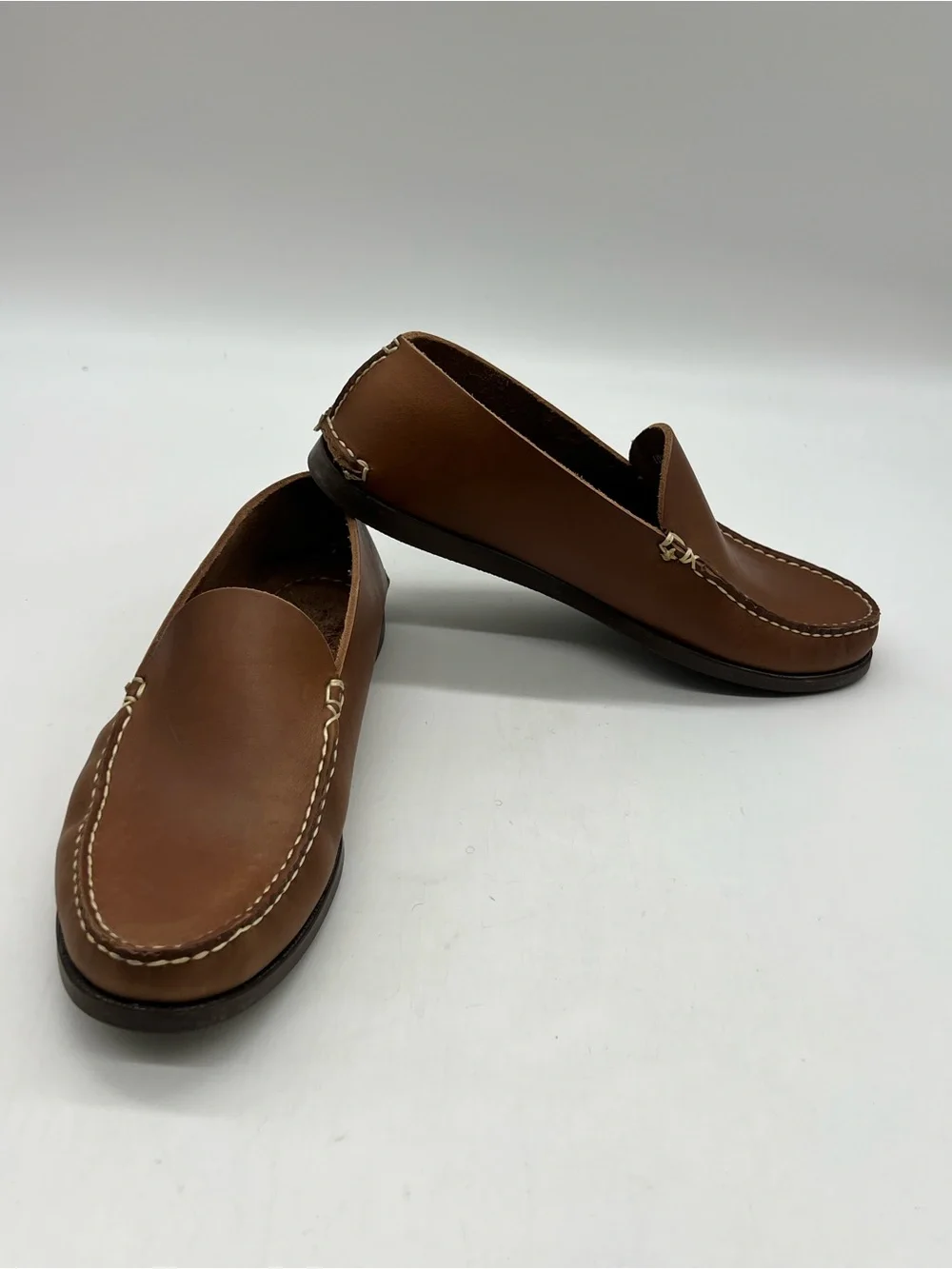 Oak Street Bootmakers Mens 10.5D Brown Leather Slip Moc Natural Chromexcel Shoes